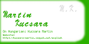 martin kucsara business card